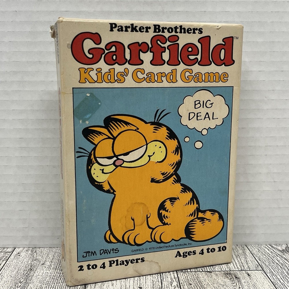 Vintage 1978 Garfield Kids Card Game Parker Brothers Complete Deck Jim Davis